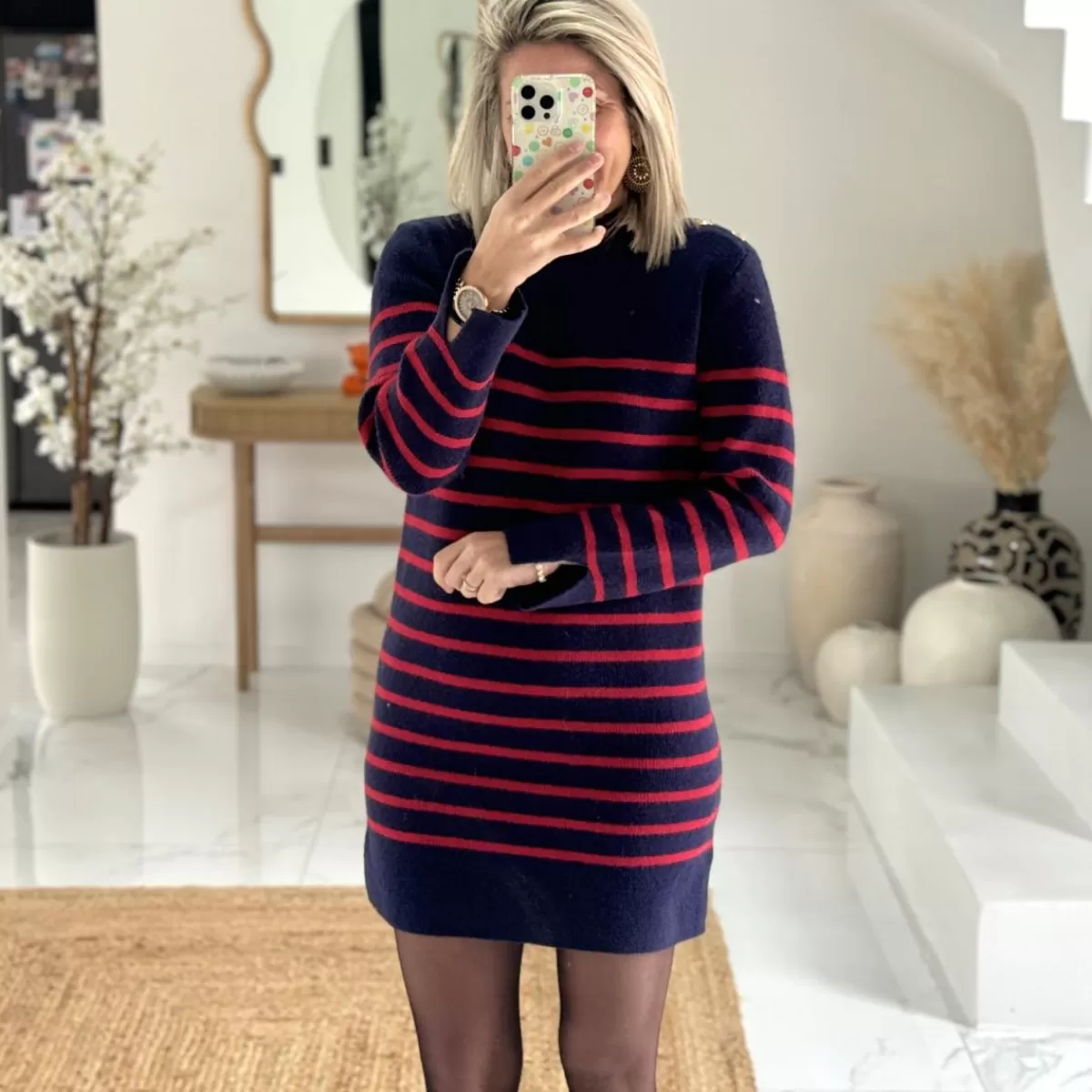 Robe marinière marine<Le Dressing de Sarah D Clearance