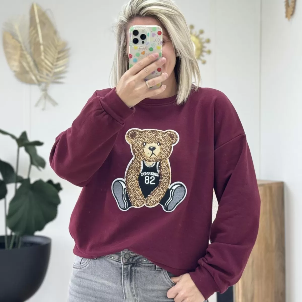 Sweat Bear Bordeaux<Le Dressing de Sarah D Fashion