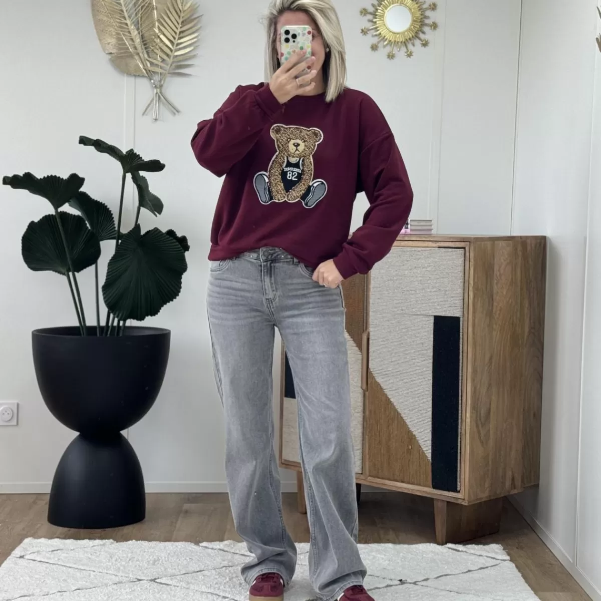 Sweat Bear Bordeaux<Le Dressing de Sarah D Fashion