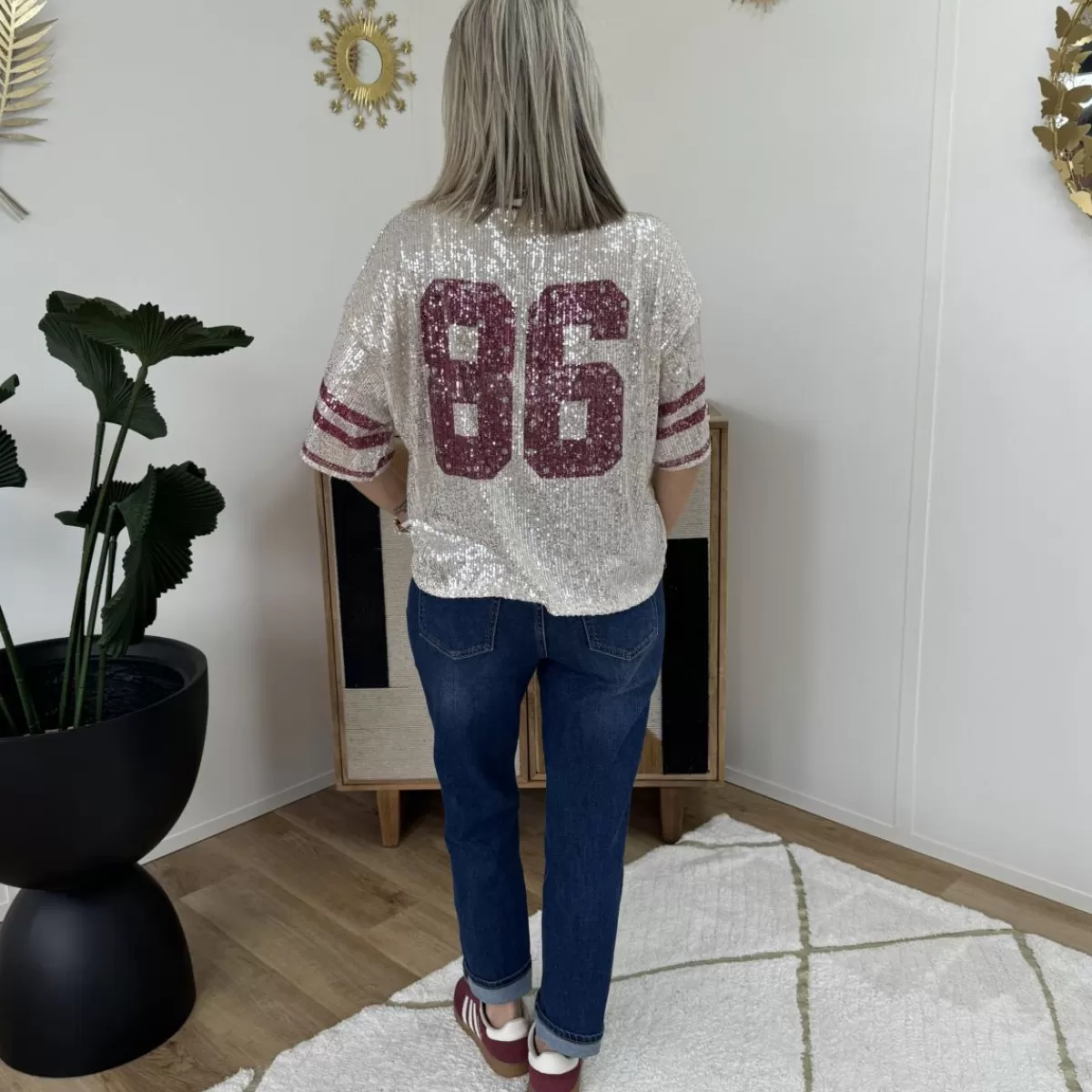 Tee shirt 86 bordeaux<Le Dressing de Sarah D Cheap