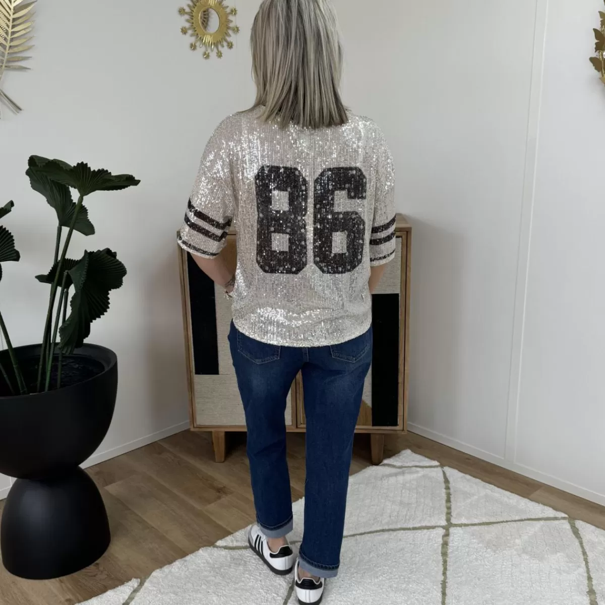Tee shirt 86 noir<Le Dressing de Sarah D Best