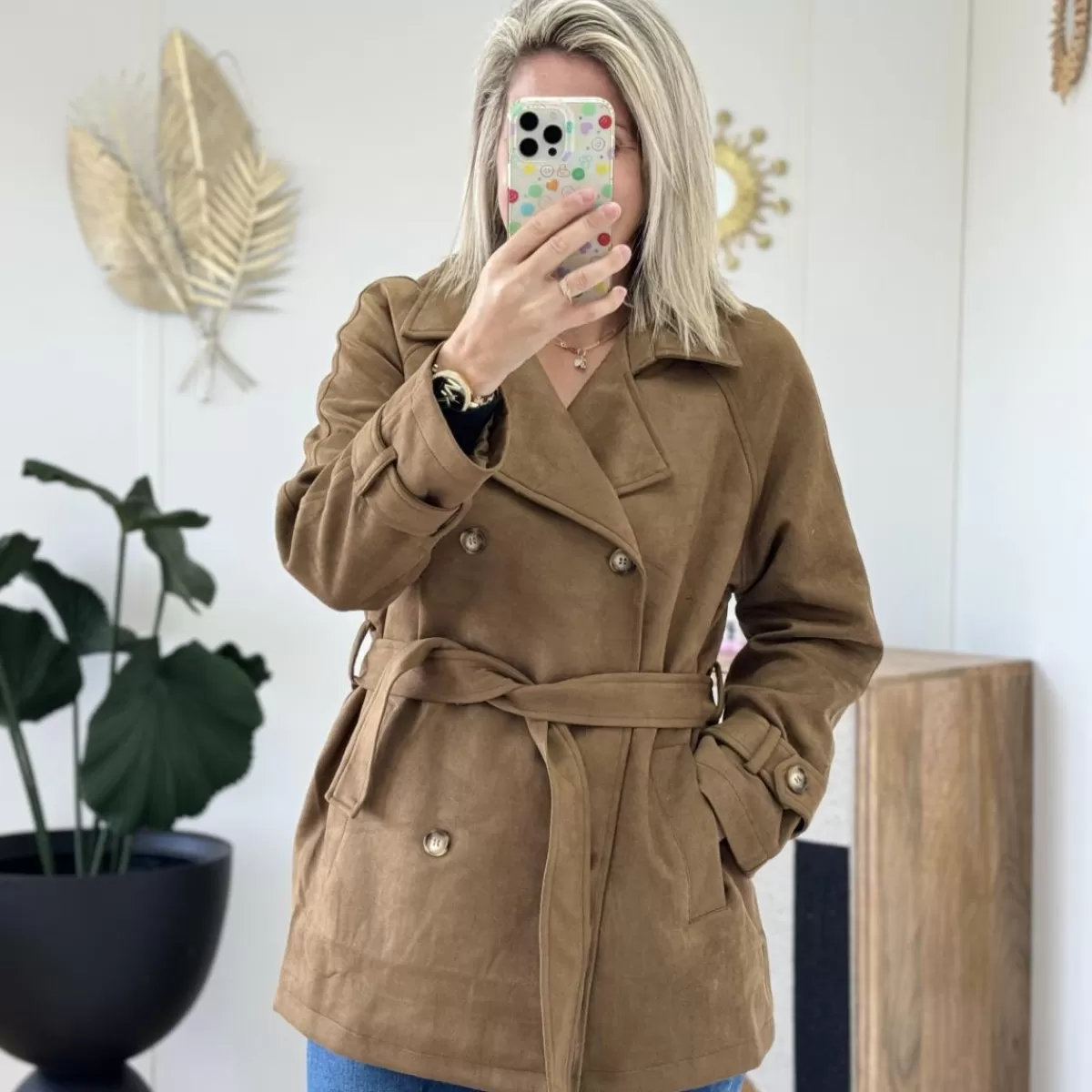 Trench suédine camel<Le Dressing de Sarah D Best
