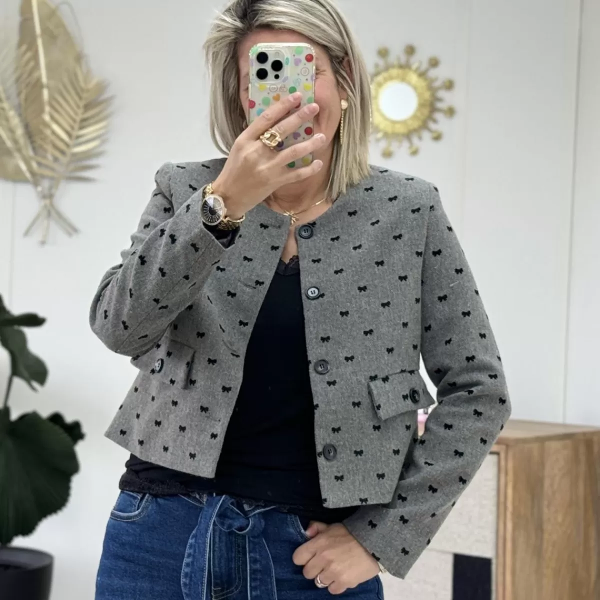 Veste Daisy gris clair<Le Dressing de Sarah D Cheap